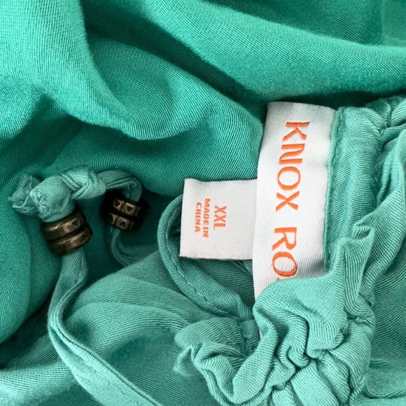 Knox Rose Green Ombré Tiered Midi Dress A-Line Halter Tie Back Women's size XXL - Picture 14 of 16